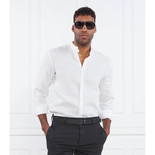 HUGO Lniana koszula Elvory | Slim Fit ze sklepu Gomez Fashion Store w kategorii Koszule męskie - zdjęcie 170638967