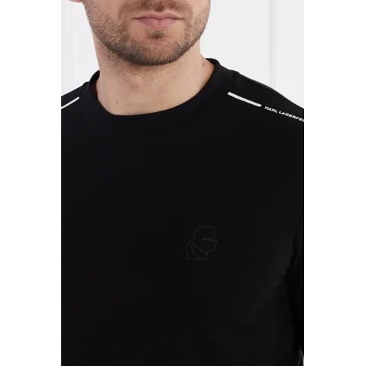 T-shirt męski czarny Karl Lagerfeld z krótkim rękawem 