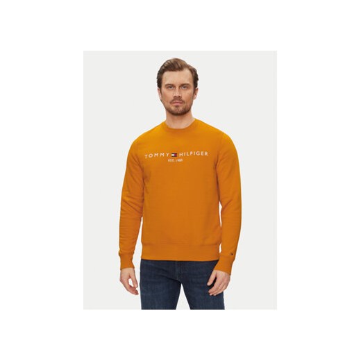Tommy Hilfiger Bluza Logo MW0MW11596 Pomarańczowy Regular Fit ze sklepu MODIVO w kategorii Bluzy męskie - zdjęcie 170640539