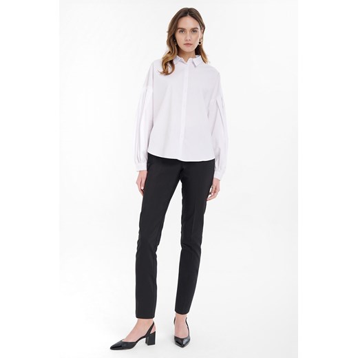 Koszula damska popelinowa z bufiastymi rękawami biała ze sklepu 5.10.15 w kategorii Koszule damskie - zdjęcie 170641917
