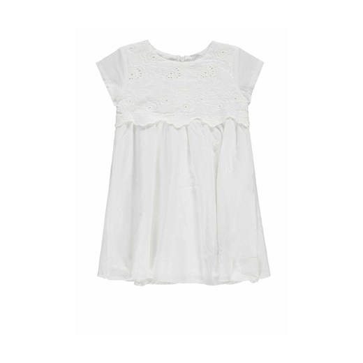 Sukienka dziewczęca z krótkim rękawem, biała, haftowana, Königsmuhle ze sklepu 5.10.15 w kategorii Sukienki niemowlęce - zdjęcie 170641975