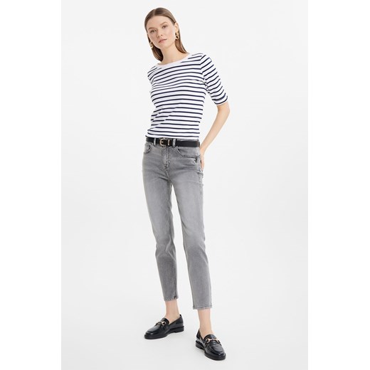 Spodnie jeansowe damskie slim push up szare ze sklepu 5.10.15 w kategorii Jeansy damskie - zdjęcie 170642155
