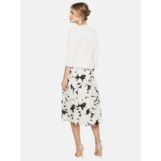 Biała marynarka damska blazer z rękawem 3/4 L'AF Maden 46 Eye For Fashion