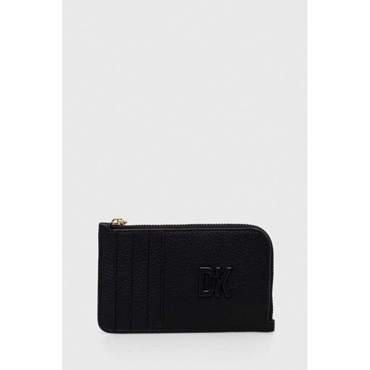 Dkny portfel skórzany damski kolor czarny R411KB97 ze sklepu ANSWEAR.com w kategorii Portfele damskie - zdjęcie 170644826