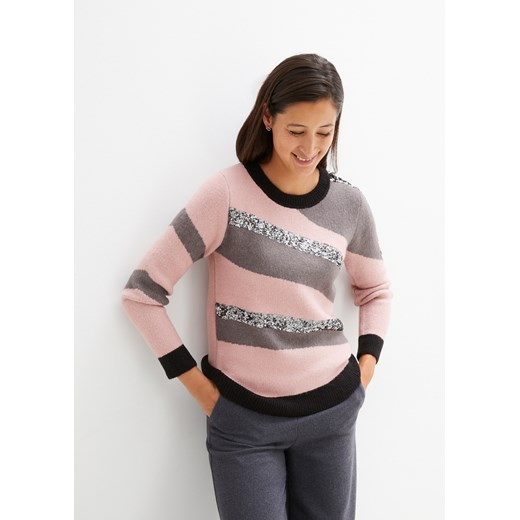 Sweter z cekinami ze sklepu bonprix w kategorii Swetry damskie - zdjęcie 170649189