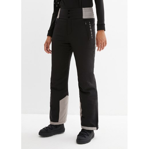 Spodnie narciarskie termoaktywne i nieprzemakalne, z wysoką talią, Straight ze sklepu bonprix w kategorii Spodnie damskie - zdjęcie 170649206