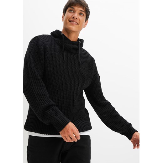 Sweter z golfem, z poliestru z recyklingu ze sklepu bonprix w kategorii Swetry męskie - zdjęcie 170649329