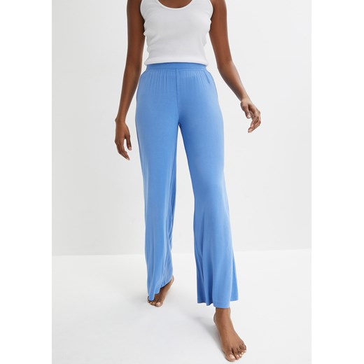 Spodnie do spania z szerokimi nogawkami, z wiskozy ze sklepu bonprix w kategorii Piżamy damskie - zdjęcie 170649906