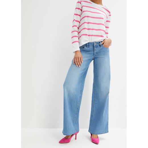 Szerokie dżinsy low waist ze sklepu bonprix w kategorii Jeansy damskie - zdjęcie 170650196
