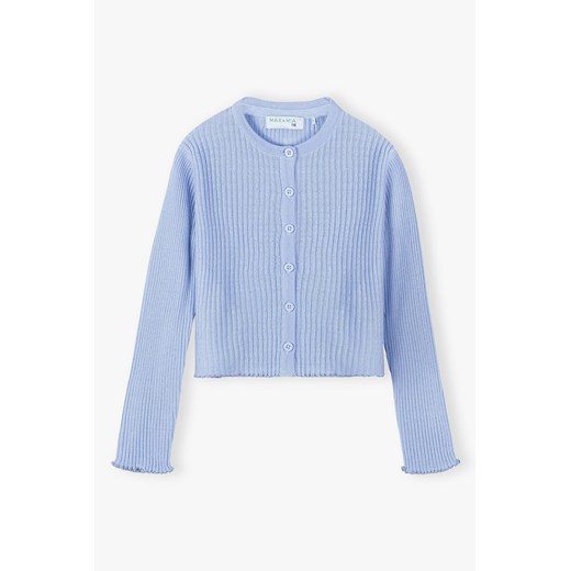 Błękitny sweter rozpinany dla dziewczynki Max & Mia By 5.10.15. 128 5.10.15
