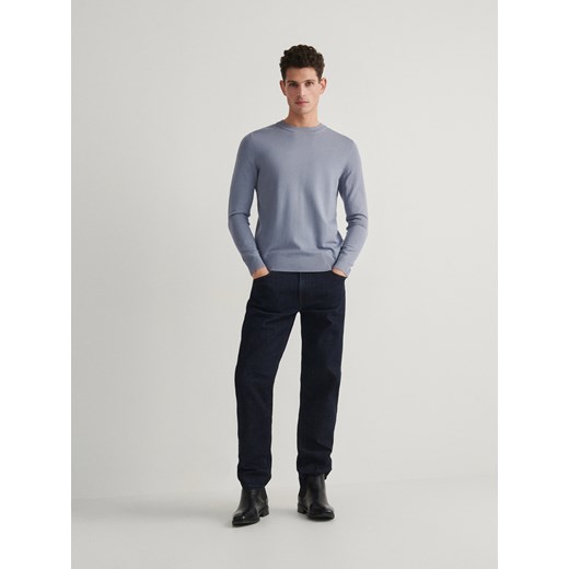 Reserved - Wiskozowy sweter - jasnoniebieski ze sklepu Reserved w kategorii Swetry męskie - zdjęcie 170652817