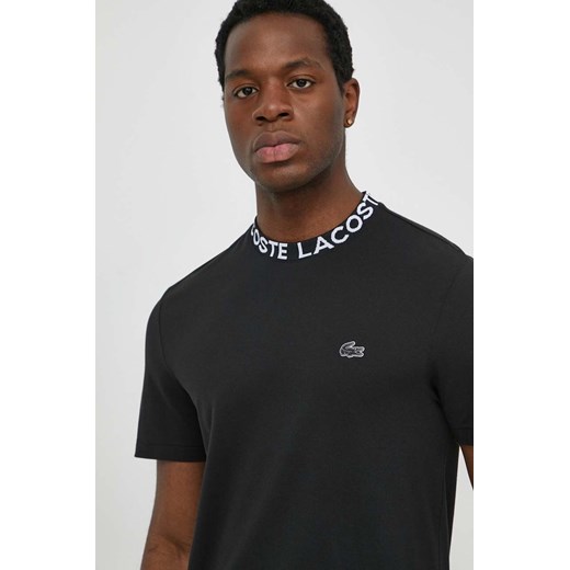 Lacoste t-shirt męski kolor czarny z nadrukiem ze sklepu ANSWEAR.com w kategorii T-shirty męskie - zdjęcie 170653769