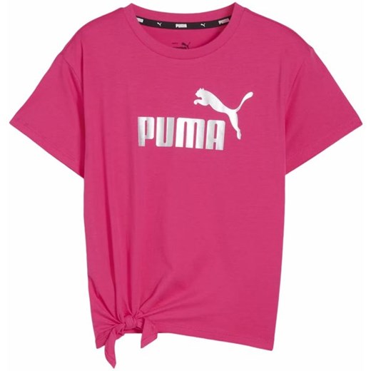 Koszulka juniorska ESS+ Logo Knotted Tee Puma ze sklepu SPORT-SHOP.pl w kategorii Bluzki dziewczęce - zdjęcie 170654219