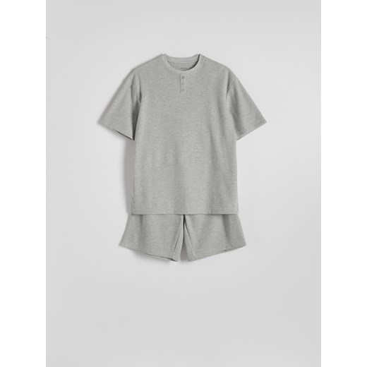 Reserved - Dwuczęściowa piżama - jasnoszary ze sklepu Reserved w kategorii Piżamy męskie - zdjęcie 170655315