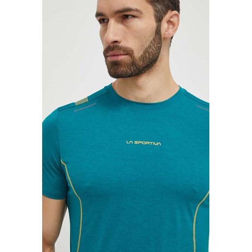 LA Sportiva t-shirt sportowy Tracer kolor zielony z nadrukiem P71733733 ze sklepu ANSWEAR.com w kategorii T-shirty męskie - zdjęcie 170657289