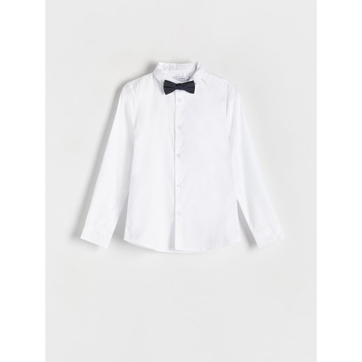 Reserved - Koszula z muchą - biały ze sklepu Reserved w kategorii Koszule chłopięce - zdjęcie 170658185