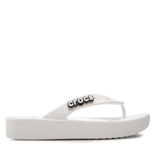 Japonki Crocs Classic Platform Flip W 207714 White ze sklepu eobuwie.pl w kategorii Klapki damskie - zdjęcie 170663376