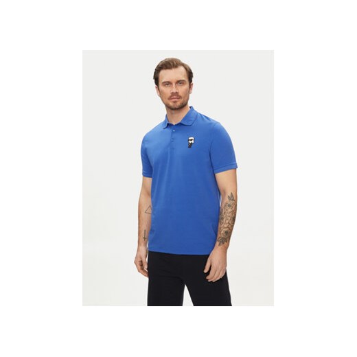 KARL LAGERFELD Polo 745022 542221 Niebieski Regular Fit ze sklepu MODIVO w kategorii T-shirty męskie - zdjęcie 170663756