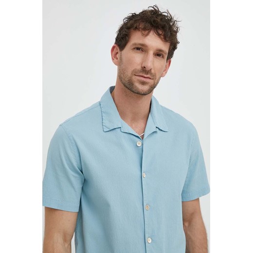 PS Paul Smith koszula męska kolor niebieski regular M2R.114R.M22050 ze sklepu ANSWEAR.com w kategorii Koszule męskie - zdjęcie 170664575