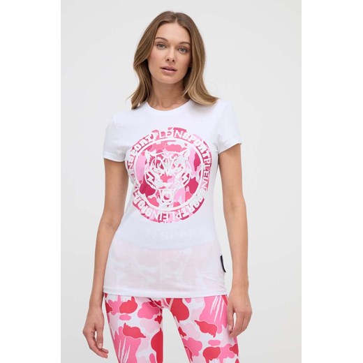 PLEIN SPORT t-shirt bawełniany damski kolor różowy Plein Sport L ANSWEAR.com