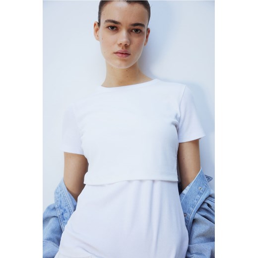 H & M - MAMA Top dla karmiącej - Biały ze sklepu H&M w kategorii Bluzki ciążowe - zdjęcie 170667095