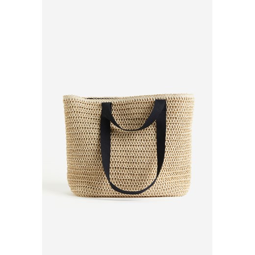 H & M - Słomkowa torba shopper - Beżowy ze sklepu H&M w kategorii Torby letnie - zdjęcie 170667099