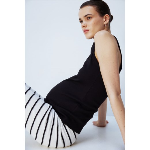 H & M - MAMA Koszulka w prążki - Czarny ze sklepu H&M w kategorii Bluzki ciążowe - zdjęcie 170667276