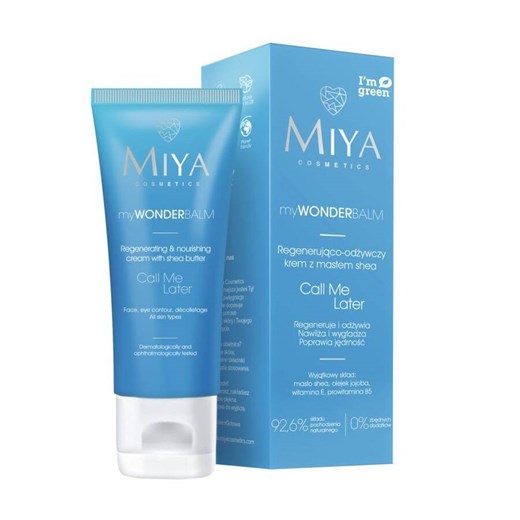 My Wonder Balm Call Me Later regenerująco-odżywczy krem do twarzy z masłem shea Miya Cosmetics uniwersalny www.ichester.pl