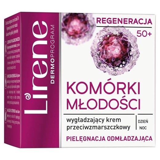 Komórki Młodości 50+ wygładzający krem przeciwzmarszczkowy na dzień i noc 50ml Lirene uniwersalny www.ichester.pl