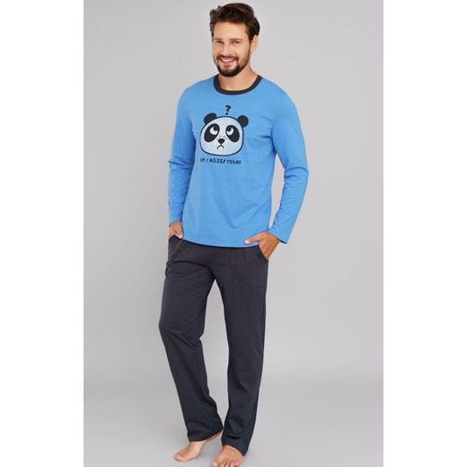 Jugo piżama męska dł.dł., Kolor niebiesko-grafitowy, Rozmiar S, Italian Fashion ze sklepu Primodo w kategorii Piżamy męskie - zdjęcie 170680719