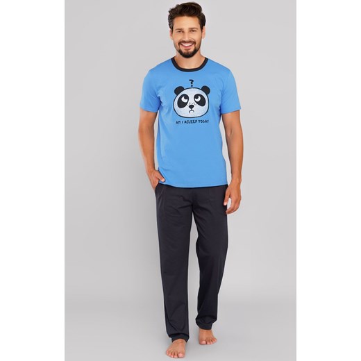 Jugo piżama męska kr.dł., Kolor niebiesko-grafitowy, Rozmiar S, Italian Fashion ze sklepu Primodo w kategorii Piżamy męskie - zdjęcie 170680846