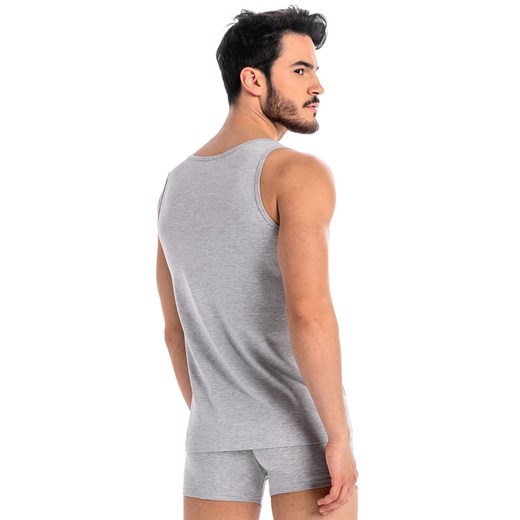 Szary podkoszulek męski tank top Eli 1301, Kolor szary, Rozmiar 3XL, Teyli ze sklepu Primodo w kategorii Podkoszulki męskie - zdjęcie 170681705