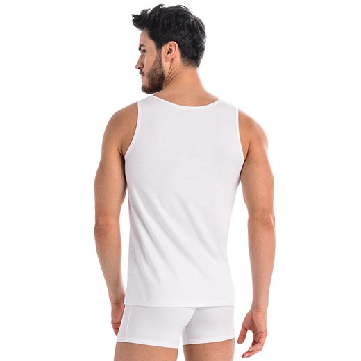 Biały podkoszulek męski tank top Eli 1301, Kolor biały, Rozmiar 3XL, Teyli ze sklepu Primodo w kategorii Podkoszulki męskie - zdjęcie 170681708