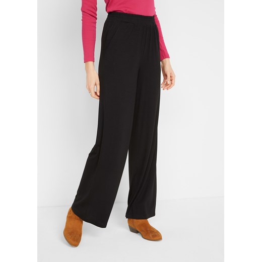 Spodnie z dżerseju ze sklepu bonprix w kategorii Spodnie damskie - zdjęcie 170682267
