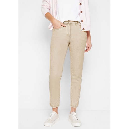 "Spodnie twillowe w krótszej długości, z efektem ""used look""" ze sklepu bonprix w kategorii Spodnie damskie - zdjęcie 170682457