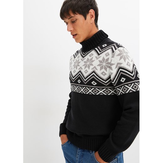 Sweter w norweski wzór ze sklepu bonprix w kategorii Swetry męskie - zdjęcie 170682718