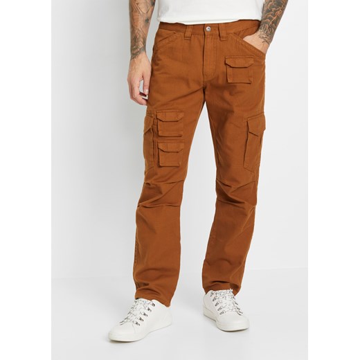 Spodnie bojówki Loose Fit Straight ze sklepu bonprix w kategorii Spodnie męskie - zdjęcie 170682889