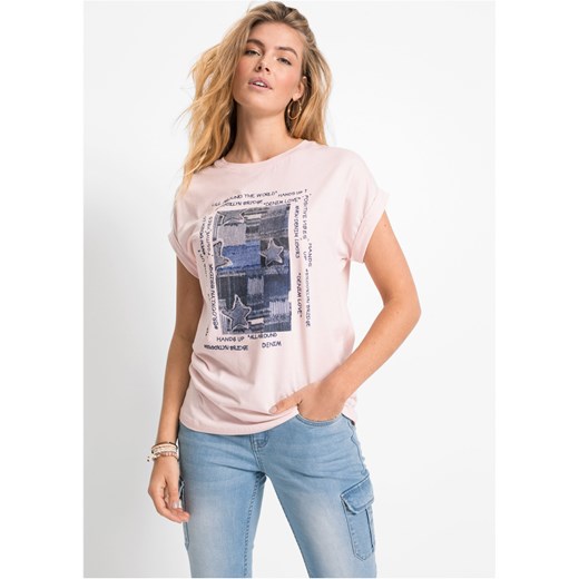 Shirt z nadrukiem ze sklepu bonprix w kategorii Bluzki damskie - zdjęcie 170683016