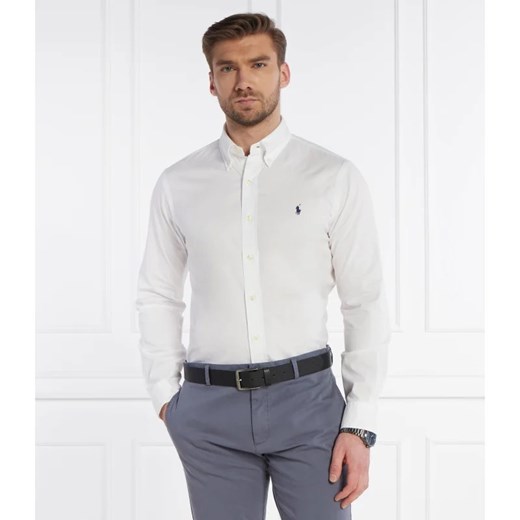 Koszula męska Polo Ralph Lauren bawełniana z długim rękawem na wiosnę