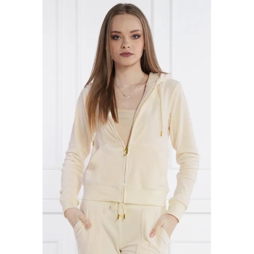 Juicy Couture Bluza Robertson Classic Velour Zip Trough Hoodie GOLD HW | Regular Juicy Couture XL wyprzedaż Gomez Fashion Store