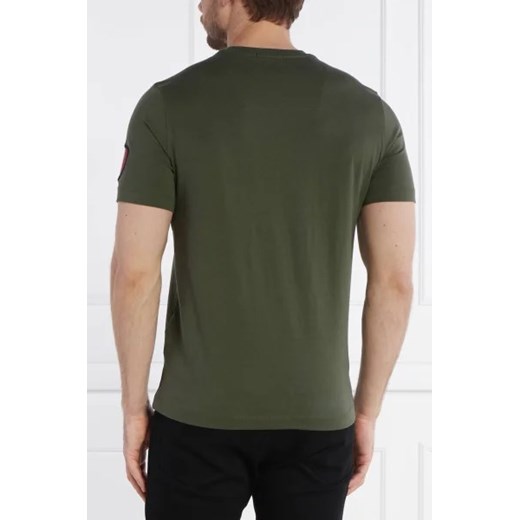 T-shirt męski Aeronautica Militare zielony z krótkim rękawem 