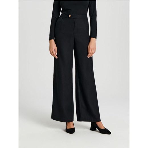 Sinsay - Spodnie wide leg - czarny ze sklepu Sinsay w kategorii Spodnie damskie - zdjęcie 170688088