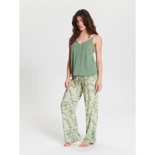 Sinsay - Piżama dwuczęściowa - zielony ze sklepu Sinsay w kategorii Piżamy damskie - zdjęcie 170688165