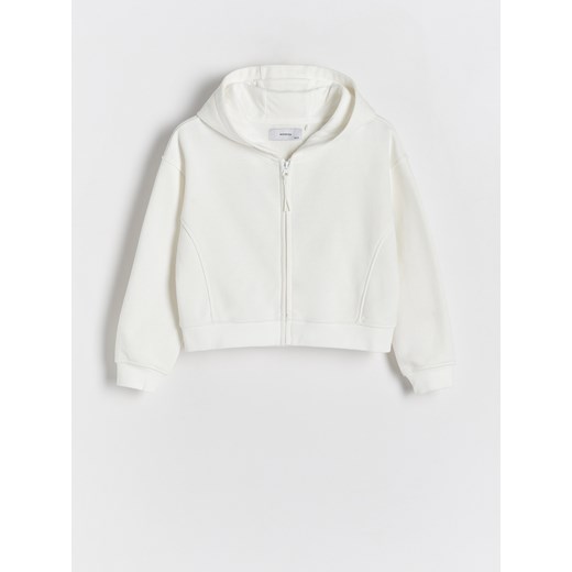 Reserved - Bluza z kapturem - złamana biel ze sklepu Reserved w kategorii Bluzy dziewczęce - zdjęcie 170694825
