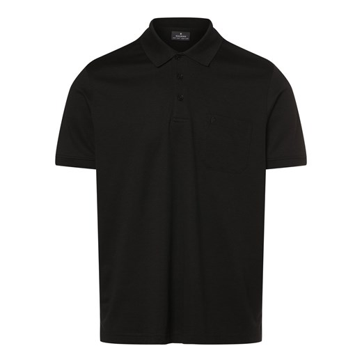 Ragman Męska koszulka polo Mężczyźni czarny jednolity ze sklepu vangraaf w kategorii T-shirty męskie - zdjęcie 170695059