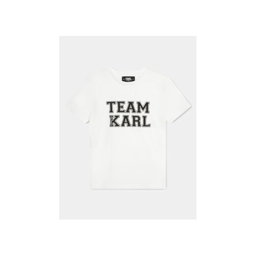 Karl Lagerfeld Kids T-Shirt Z30049 D Biały Regular Fit ze sklepu MODIVO w kategorii T-shirty chłopięce - zdjęcie 170696399