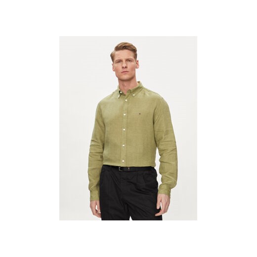 Tommy Hilfiger Koszula MW0MW34602 Zielony Regular Fit ze sklepu MODIVO w kategorii Koszule męskie - zdjęcie 170697198