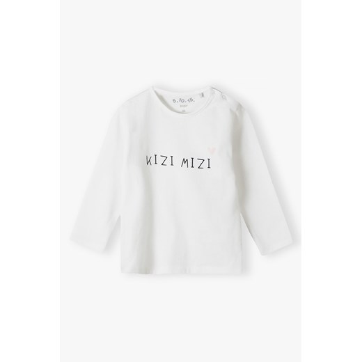 Biała bawełniana bluzka niemowlęca - KIZI MIZI ze sklepu 5.10.15 w kategorii Kaftaniki i bluzki - zdjęcie 170697768
