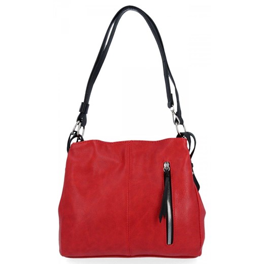 Uniwersalna Torebka Damska firmy Hernan HB0142 Czerwona ze sklepu PaniTorbalska w kategorii Torby Shopper bag - zdjęcie 170697937