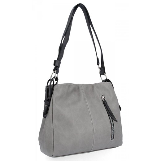 Uniwersalna Torebka Damska firmy Hernan HB0142 Jasno Szara ze sklepu PaniTorbalska w kategorii Torby Shopper bag - zdjęcie 170698006